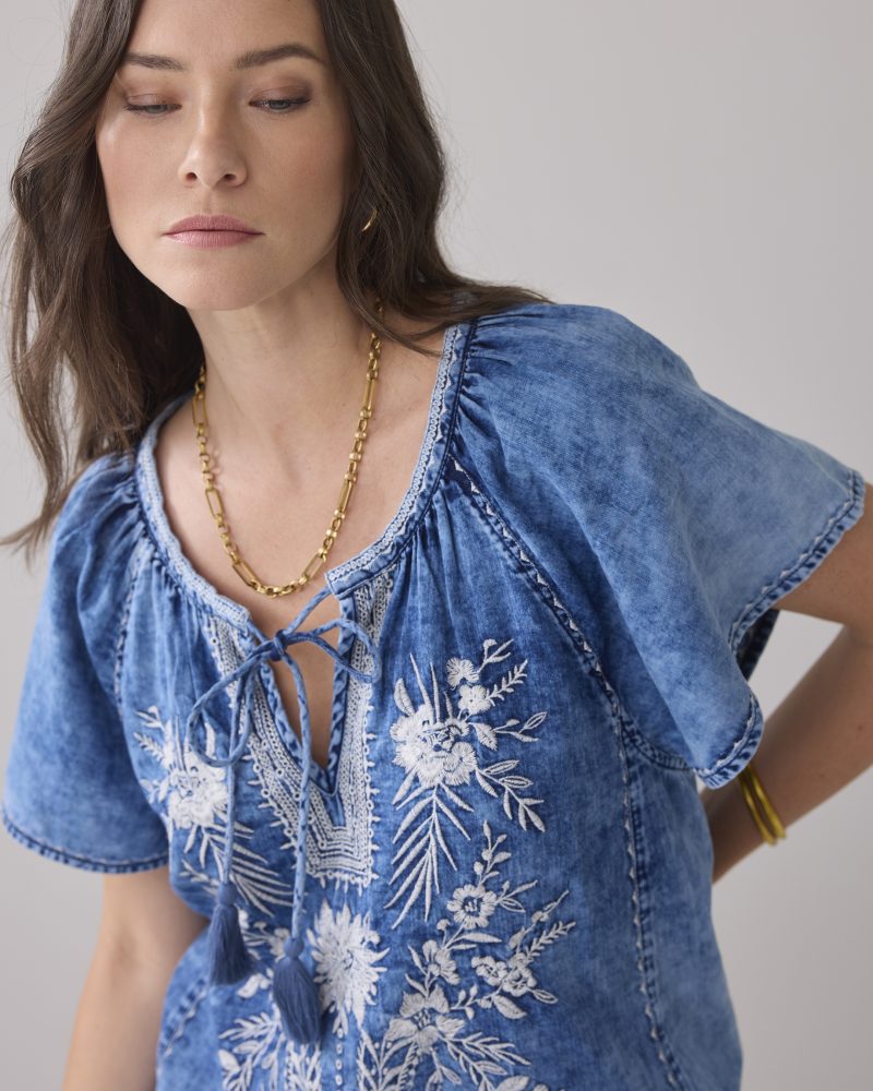Summum Woman Top Indigo Embroidery Blue Daze - Afbeelding 2