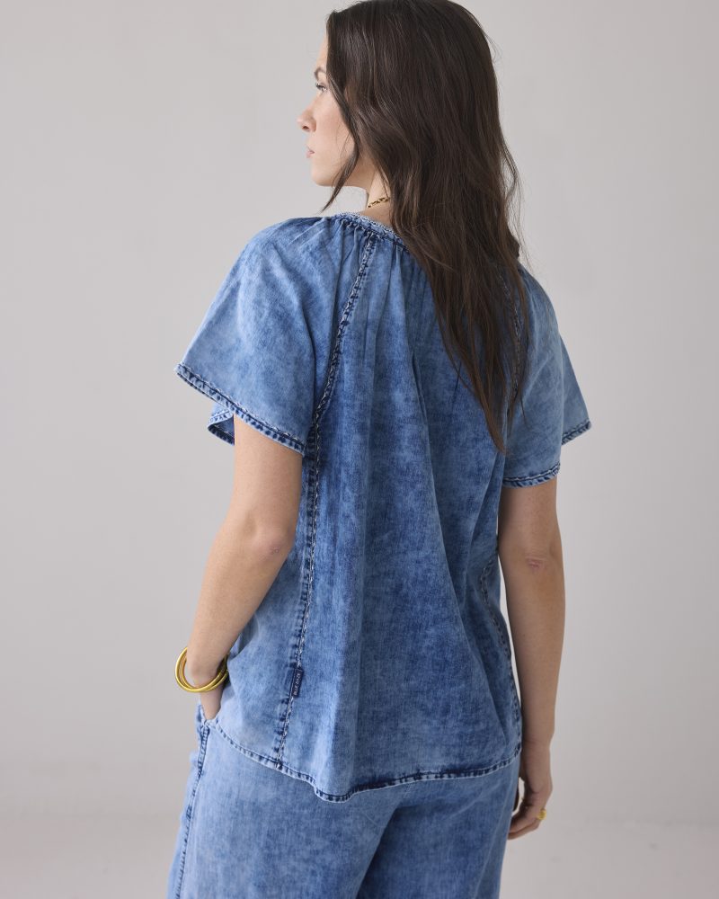 Summum Woman Top Indigo Embroidery Blue Daze - Afbeelding 3
