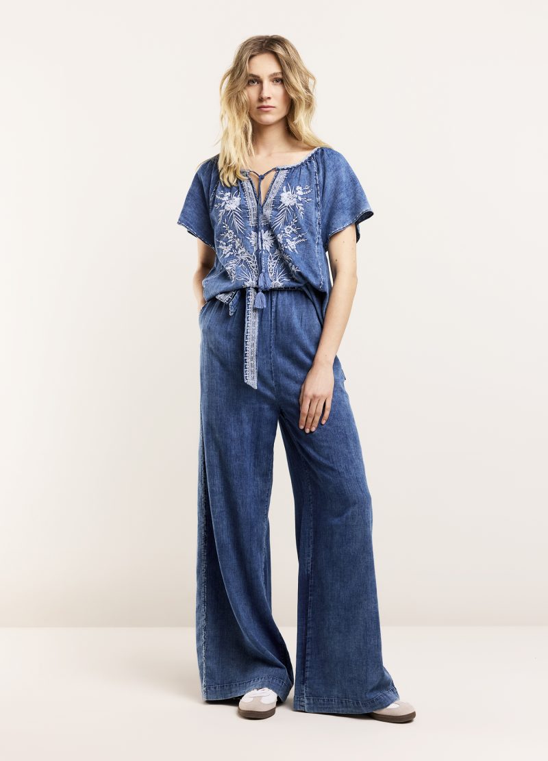 Summum Woman Top Indigo Embroidery Blue Daze - Afbeelding 7