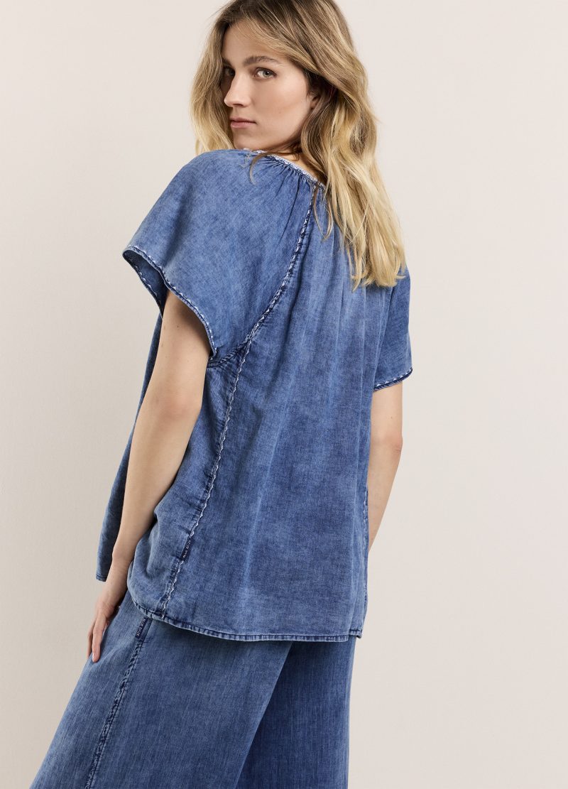 Summum Woman Top Indigo Embroidery Blue Daze - Afbeelding 10