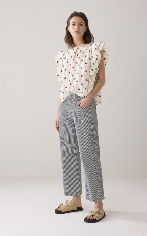 summumwoman Tapered jeans indigo stripe denim