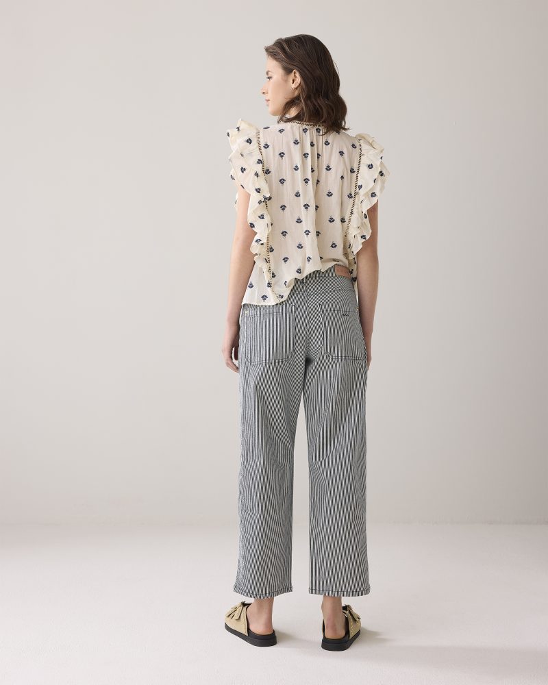 summumwoman Tapered jeans indigo stripe denim - Afbeelding 3