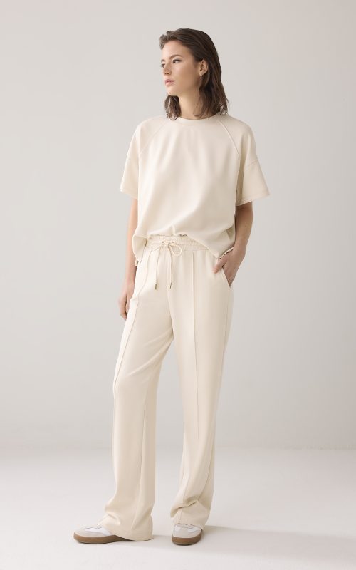 summumwoman Trousers washed modal scuba